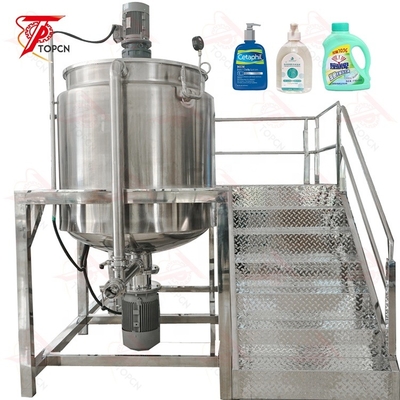 Lo sciampo del vapore che produce i cosmetici della macchina screma l'attrezzatura di mescolamento d'emulsione mescolantesi del carro armato del miscelatore dell'omogeneizzatore del riscaldamento del sapone liquido